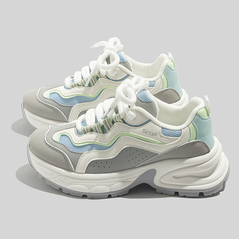 Autumn white sports casual footwear for leisure platform