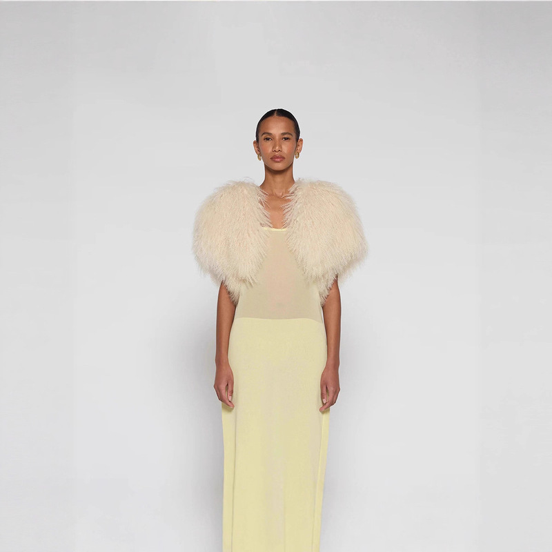 European and American Cross-Border Autumn and Winter Fur Outwear Women's Teddy Fur Bridal Cloak Shawl Imitation Fur Artificial Fur Cos Props