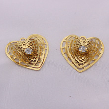 FFH-8800 金属组装类铜立体组装小爱心桃心吊饰配件材料 尺寸20MM