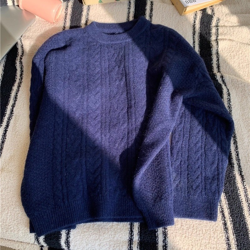 Cross-border Amazon women's sweater 新款麻花针织衫毛衣女装潮|undefined
