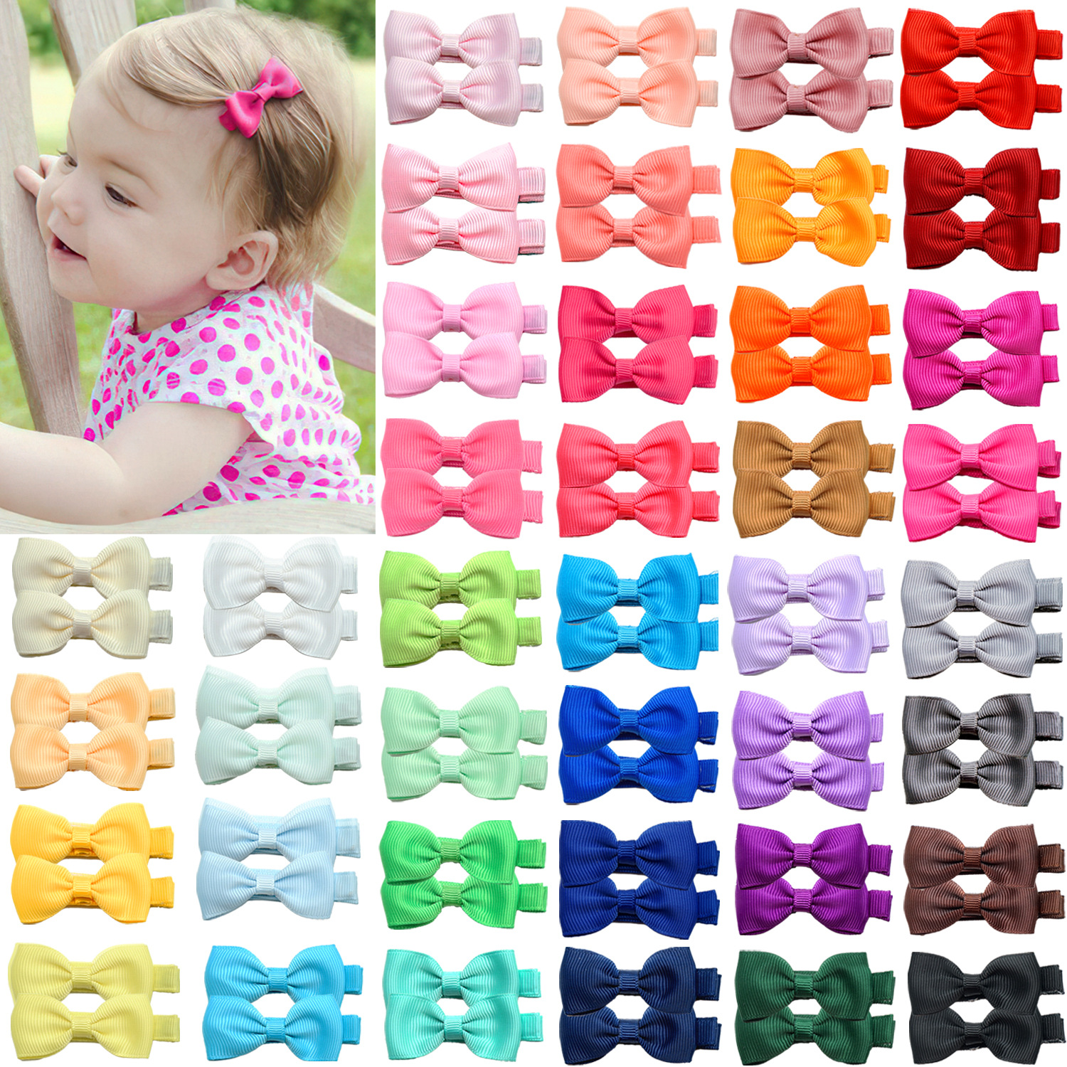 Los niños de Europa y América joyería arco horquilla color sólido banda roscada bebé flequillos clip lateral clip tocado 9103