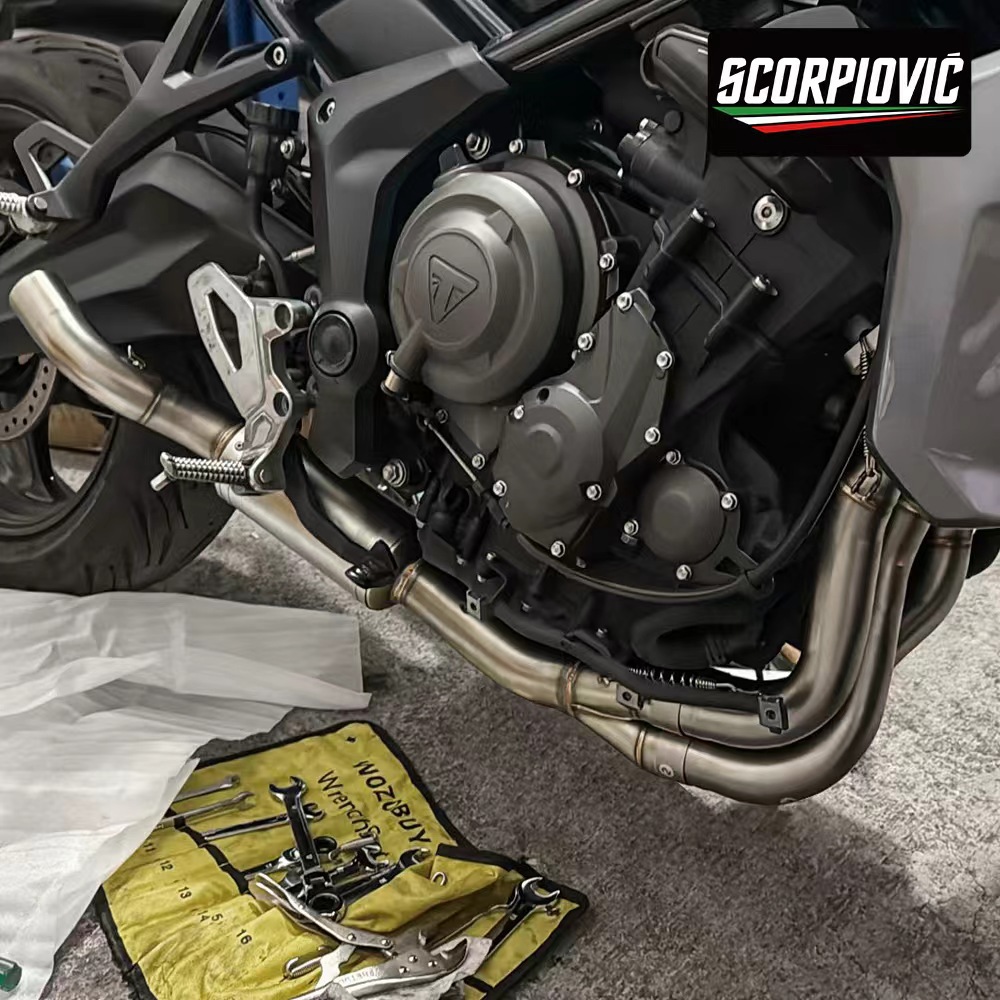 Suitable for Trident660 Full Exhaust Pipe and Triumph Daytona660 Front and Rear Section Set