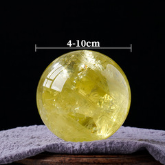 Natural citrine ball ornaments, rough stone polishing, office living room, entrance hall, home opening decoration ornaments wholesale