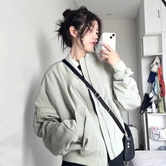 复古秋冬外套女2025新款飞行员夹克设计感小众春秋棒球服