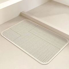 簡約輕奢硅藻泥浴室地墊家用衛生間門口防滑速干吸水腳墊子可代發
