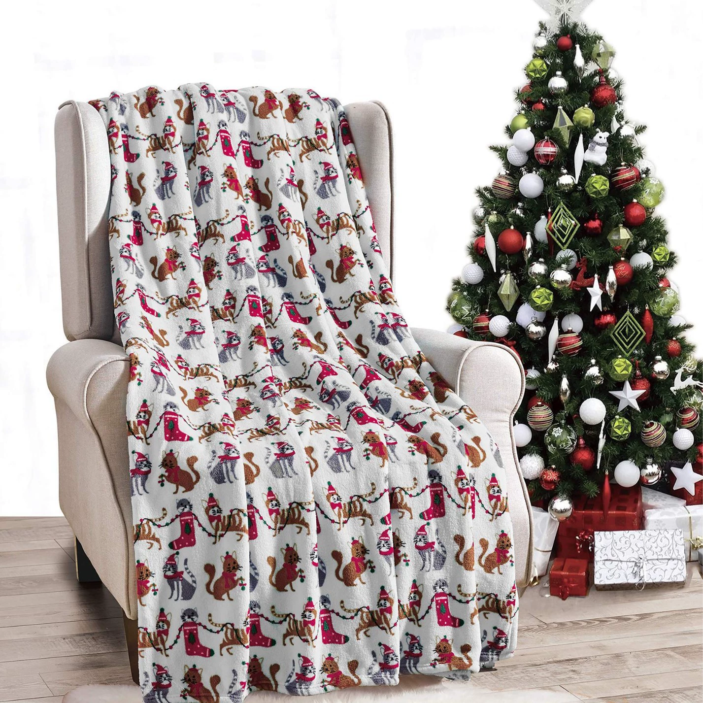 Одеяло с рождественским рисунком, мягкое и удобное фланелевое теплое одеяло, домашнее одеяло, подарок на день рождения и праздник