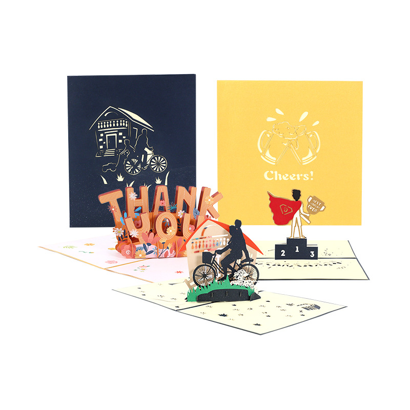 Father's Day greeting card cross-border Amazon 3D three-dimensional holiday paper sculpture creative gift blessing message card manufacturer wholesale