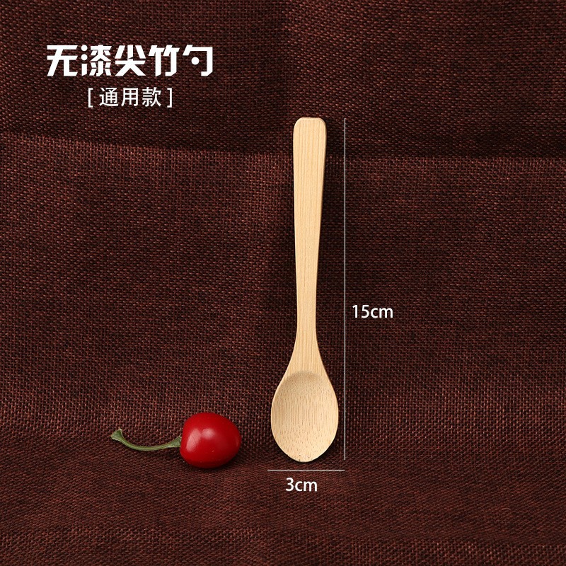 15x3 옻칠이 아닌 뾰족한 대나무 스푼 1