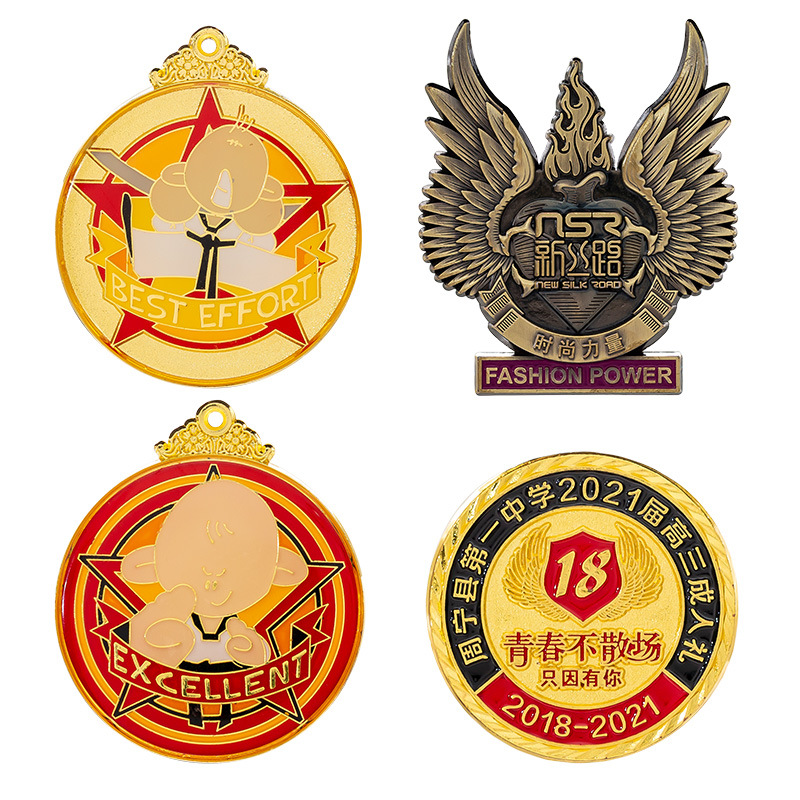 Insignia de metal insignia personalizada Signet para broche que hace insignia pintura personalizada Medalla Clase insignia moneda conmemorativa esmalte