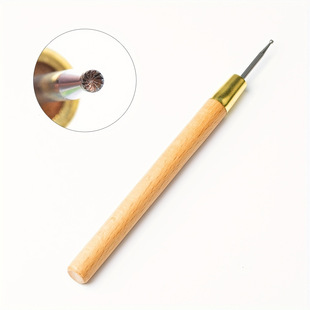Metal Thread Grinding Rod Grinder Solid Wood Handle Gold and Silver Copper Wire Manual Winding Finishing Deburring Grinding Rod