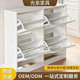 跨境供应外贸货源板式家具客厅鞋柜翻斗式现代简约鞋架工厂批发