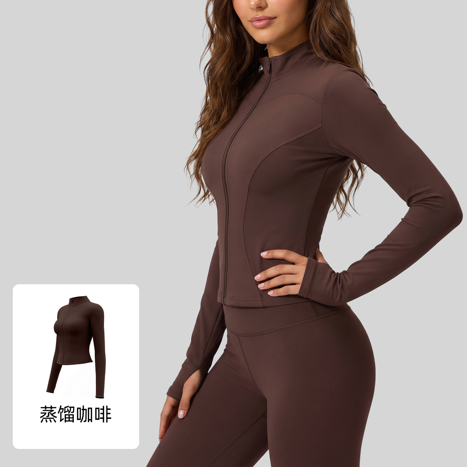 Ropa Deportiva Juyitang, Prendas Exteriores Ajustadas y Moldeadoras de Manga Larga para Yoga, Running, Fitness y Deportes para Mujer