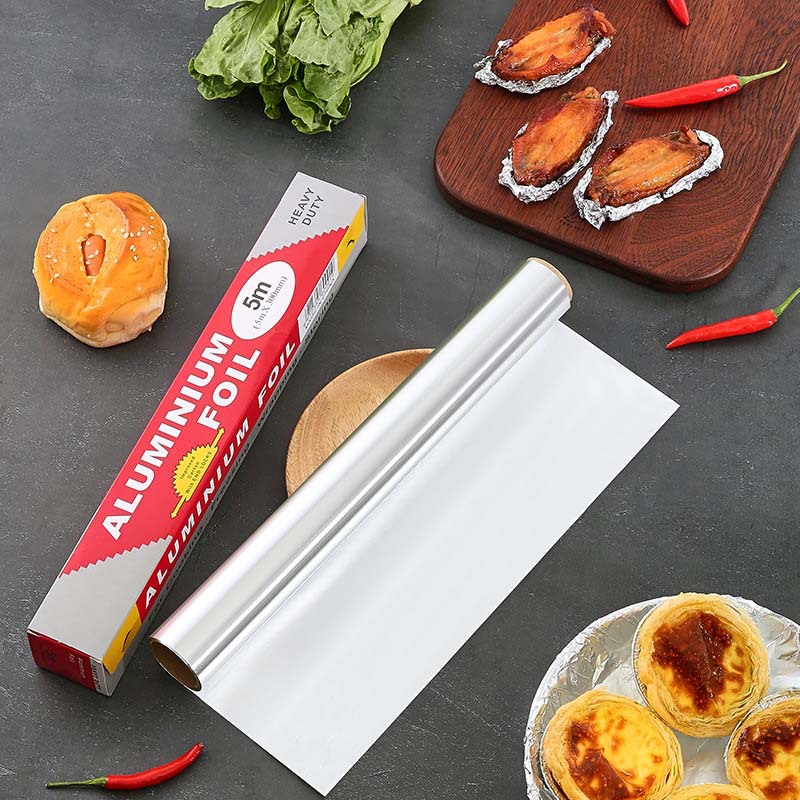 Papel de aluminio desechable grueso para hornear – Antiadherente, ancho 30 cm, apto para horno y parrilla.