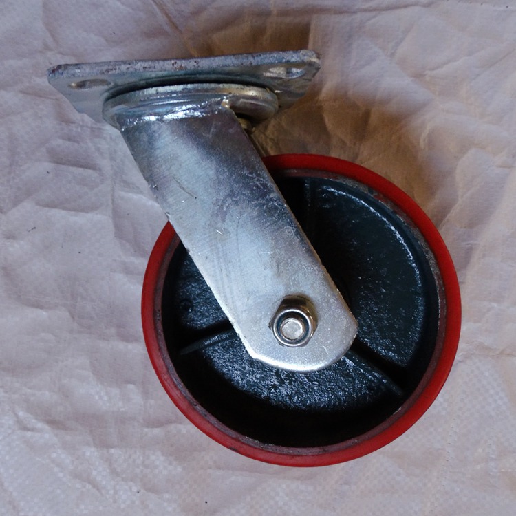 供应6寸铁芯PU万向轮 重型铁芯PU万向轮 575支架铁芯PU万向轮