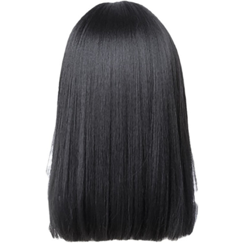 Wig female short straight hair comic bangs fashion internet celebrity short hair natural realistic black long straight new style hair cover manufacturer