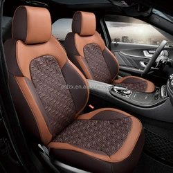 Car Seat Covers Suitable for Honda Odyssey, Full Surround Seat Covers, Custom-Made Seat Cushions (Modelə uyğun (Original) oturacaq örtükləri) - original-car-texture-customized-black-brown-wear-resistant-leather-503020