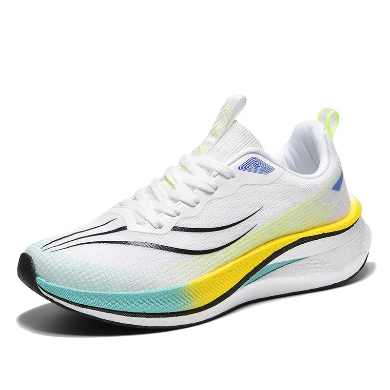 Zapatos deportivos transpirables de moda para hombres de verano, zapatos de plataforma con cordones de moda al aire libre para estudiantes, zapatos para correr casuales bajos