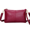 Fashionable thin leather shoulder bag, small clutch bag, cowhide, genuine leather