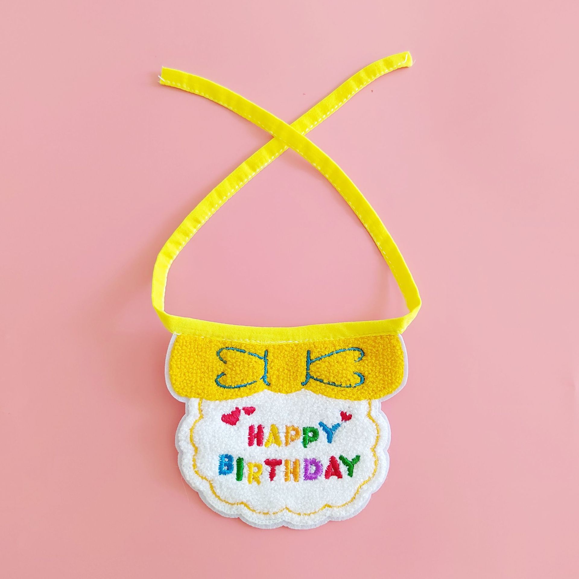 Babero cumpleaños amarillo