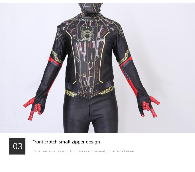 Miles Spider-Man Tight Bodice Expedition Iron Man Male cosplay Speed Halloween Kids Set