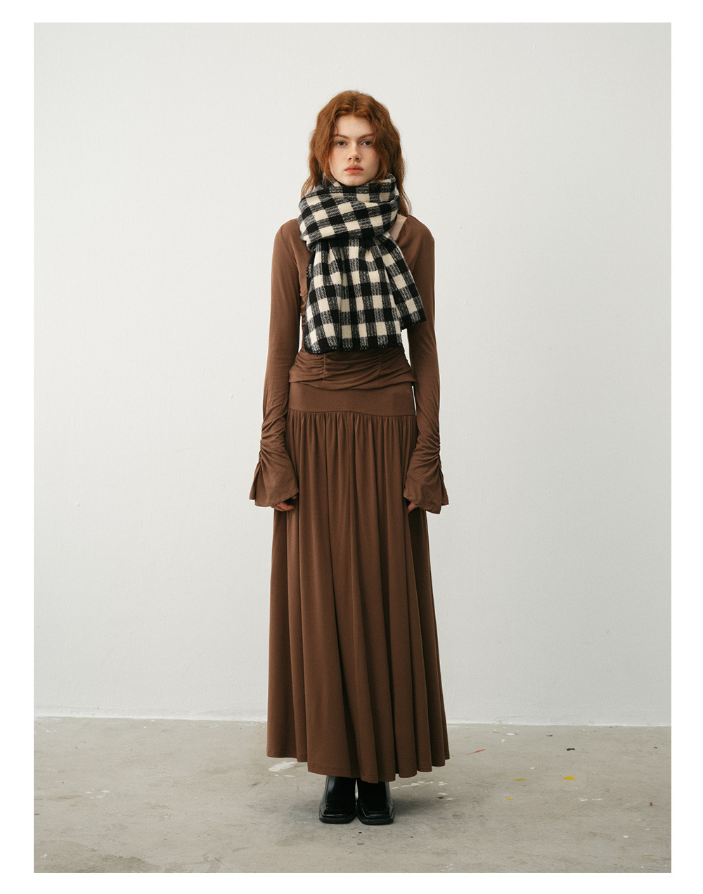 Weicher Schal Aus Kunstkaschmir Für Damen Mit Karo-muster_voghion.com