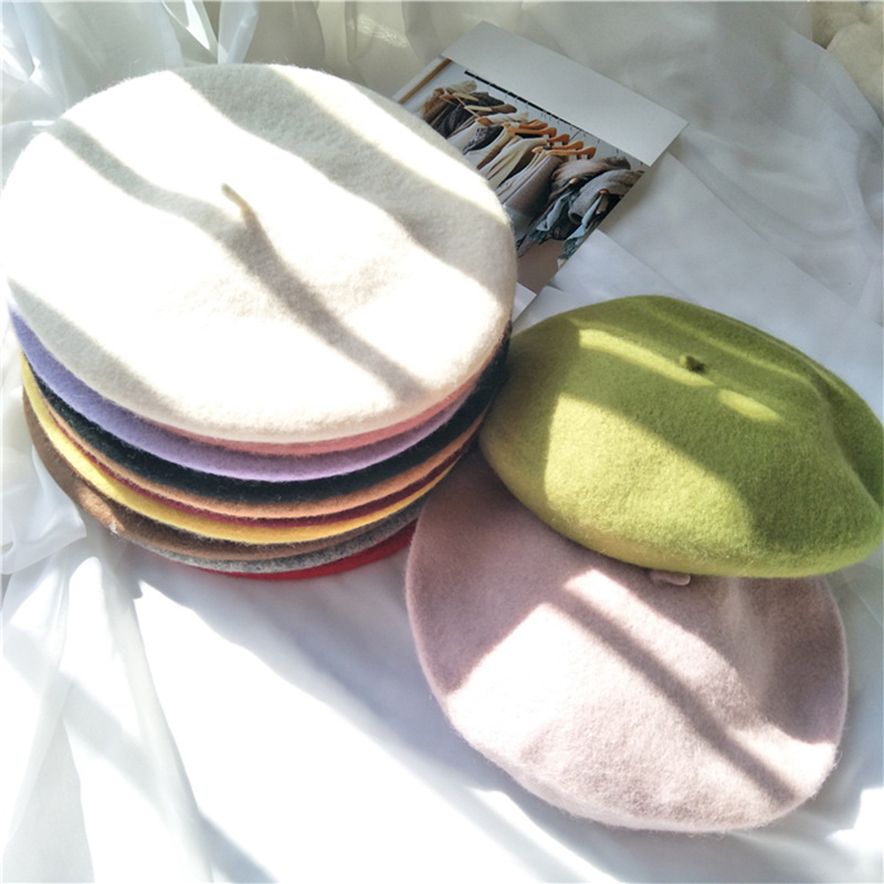 Femmes Style Coréen Couleur Unie Sans Gouttière Chapeau Béret display picture 1