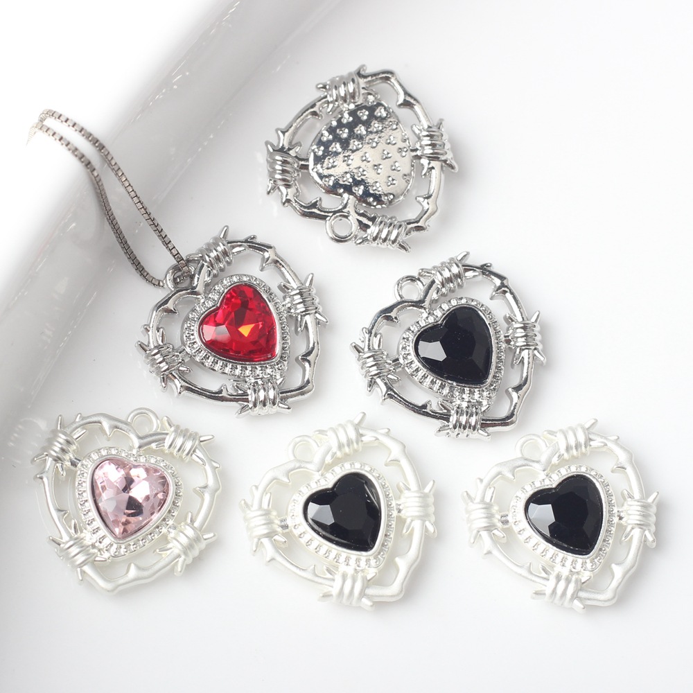 10 Pcs/package Ig Style Sweet Heart Shape Alloy Enamel Inlay Jewelry Accessories display picture 8