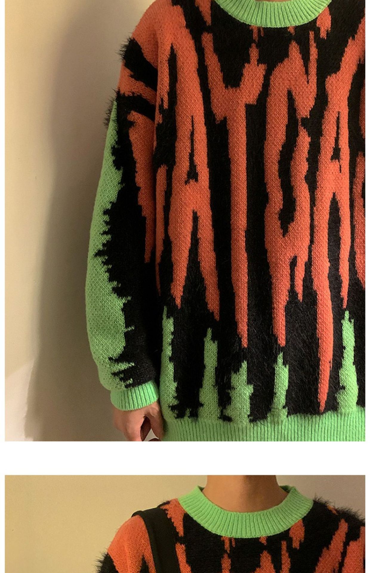 Splice Knit Sweater 10