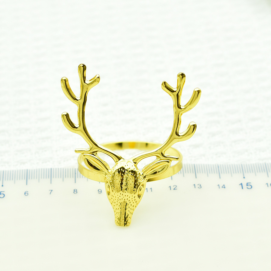 爆款餐巾扣新年餐巾环圣诞餐巾圈镶钻口布环合金厂家批发