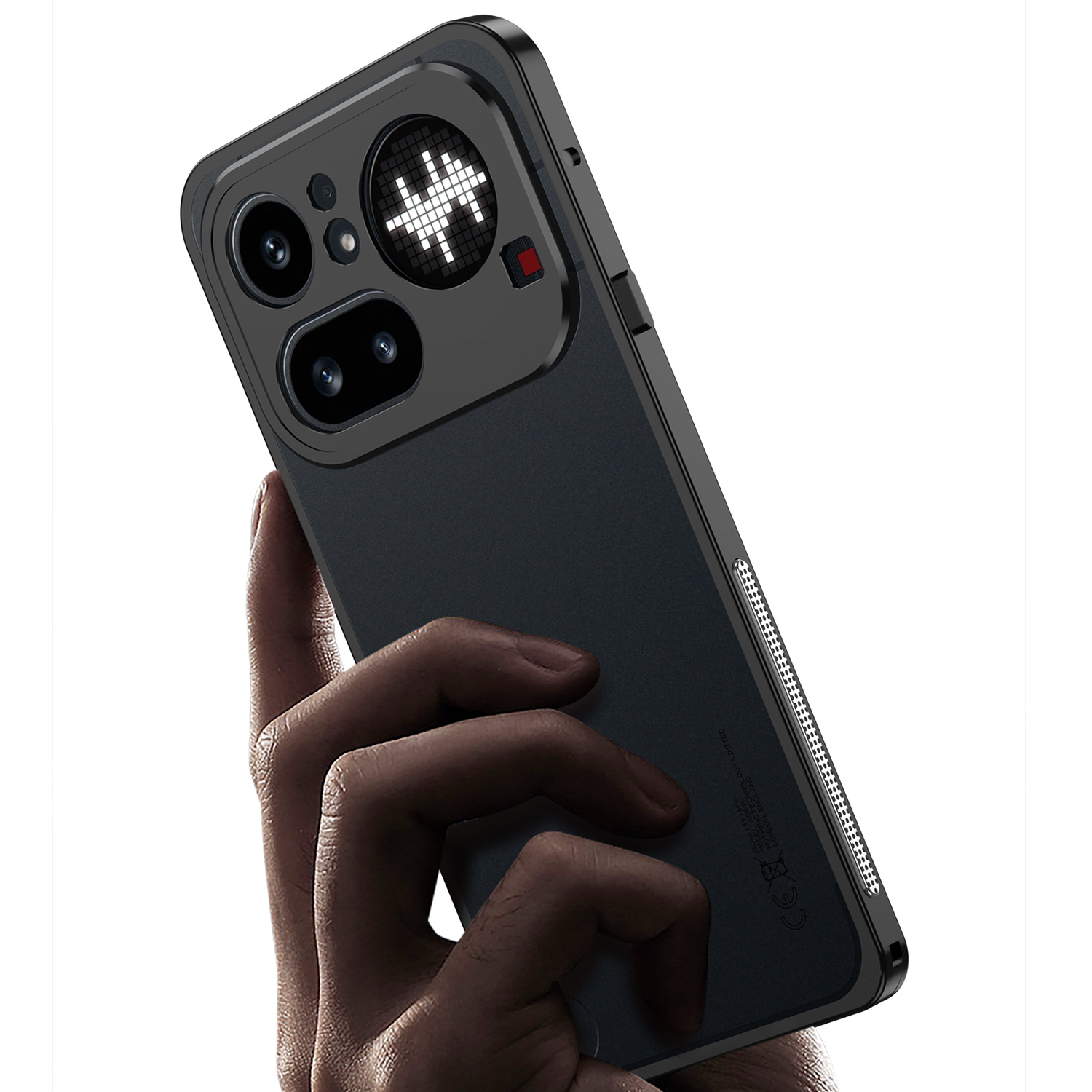 Cross-Border Applicable for Nothing Phone4Apro/Phone4A Metal Lens Frame Seahorse Buckle Phone Case