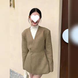 秋季新款法式气质百搭收腰外套轻熟风时尚上衣洋气好看小个子女装