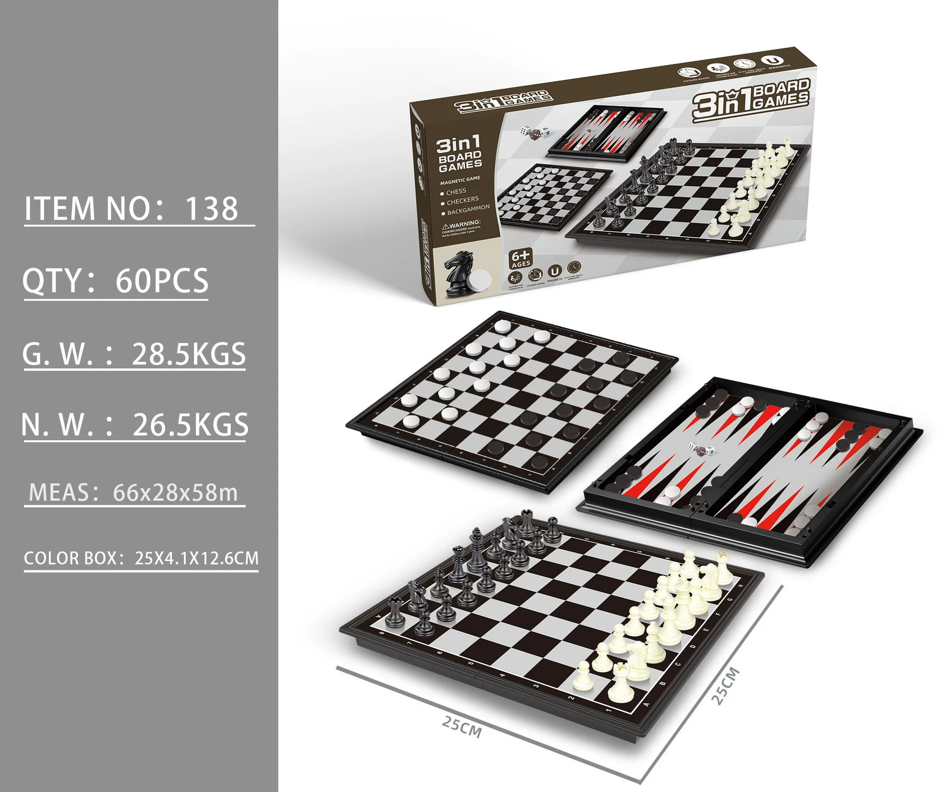 Airplane chess, foldable children's smart toy