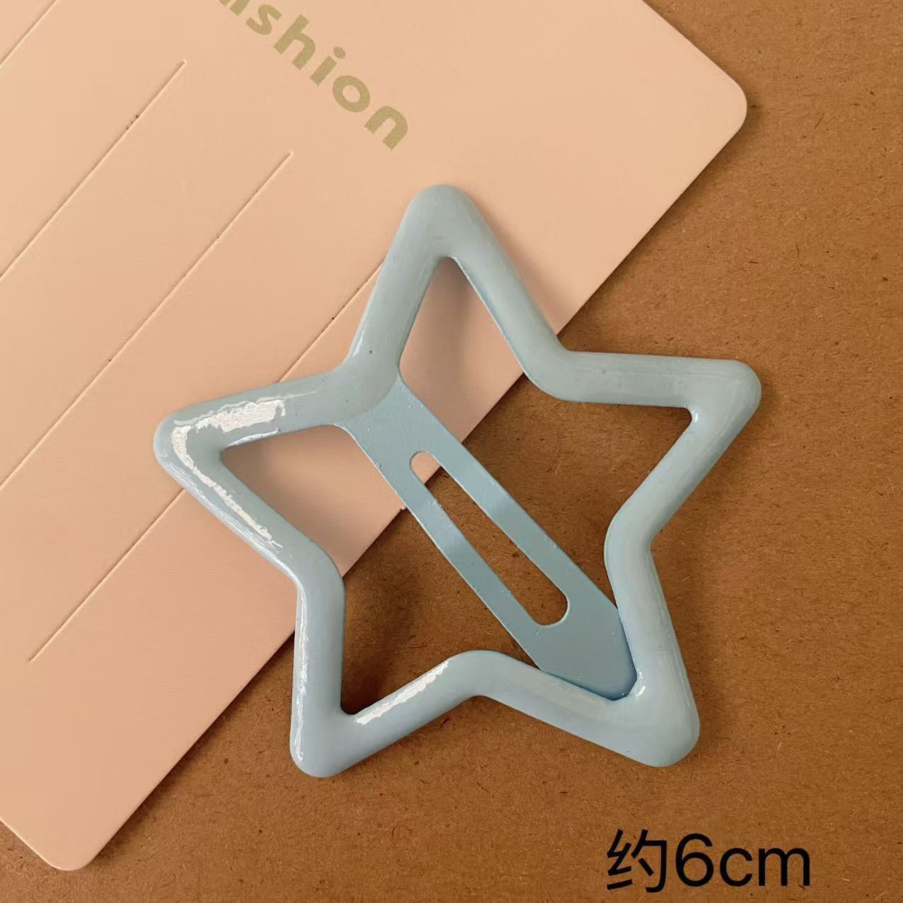 6CM Large Dopamine Candy Color Star Hair Clip Girls Side Bangs Hairpin BB Clip Teen Cute Clip