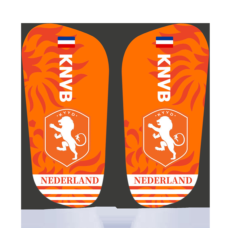 Tablero de piernas de fútbol de transferencia de sublimación 3D 2022 tema de la Copa del Mundo para adultos y niños equipo de protección de fútbol para personalizar