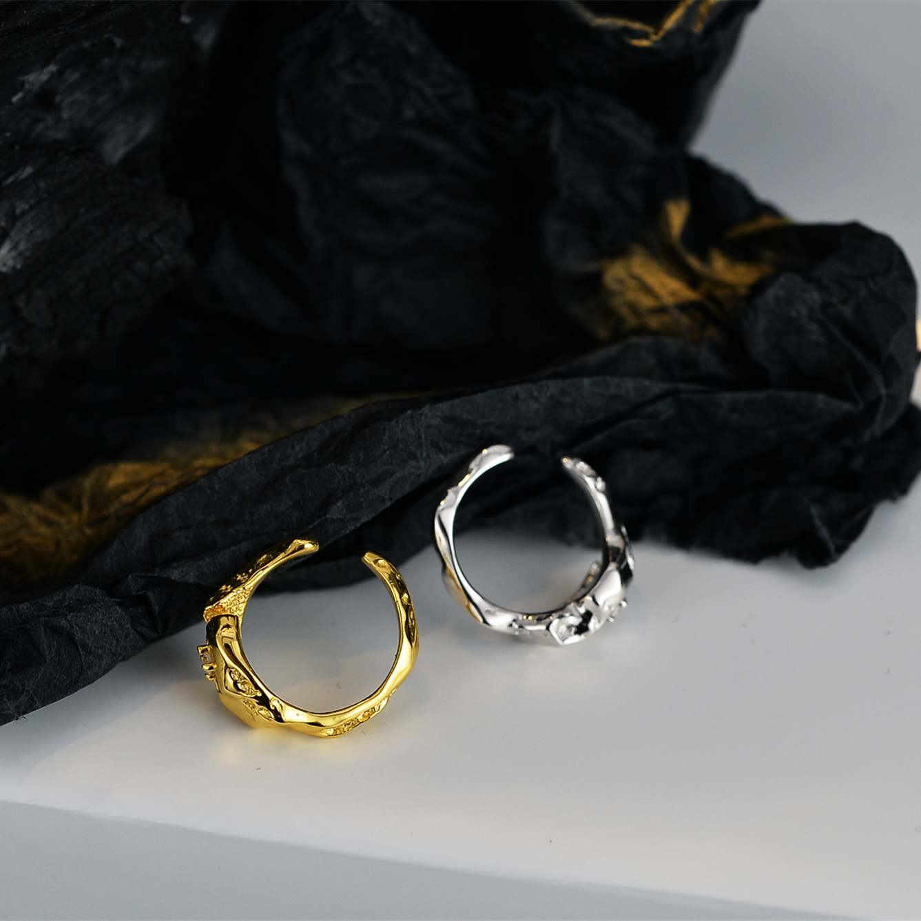Daily Occasion 925 Sterling Silver Material 1 Piece 925 Sterling Silver Zircon Irregular Ear Cuffs