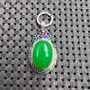 Emerald pendant jade, silver bracelet, sunny green stone inlay, wholesale