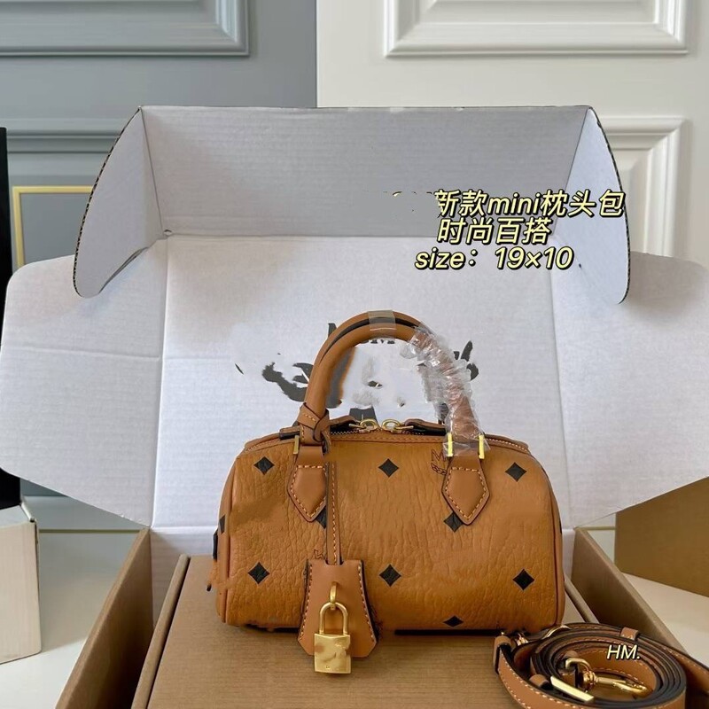 Mc New Tote Bag Genuine Leather Women's Bag Dm Style Satchel Vegetable Basket Bucket Bag Single Shoulder Satchel Crossbody Backpack