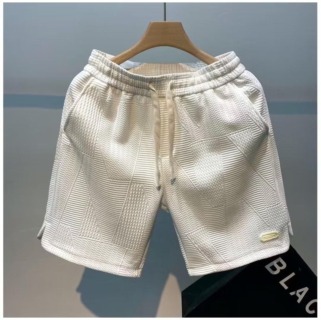 Enlace de pedido Varios pantalones casuales para hombres con textura de verano, ropa de trabajo delgada para hombres de moda, pantalones de cinco puntos, envío de una pieza de moda