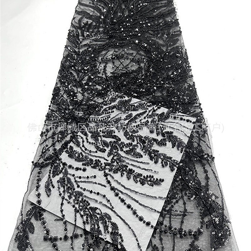 Tejido de malla multicolor, vestido de boda opcional, tela de bordado de alta fijación.