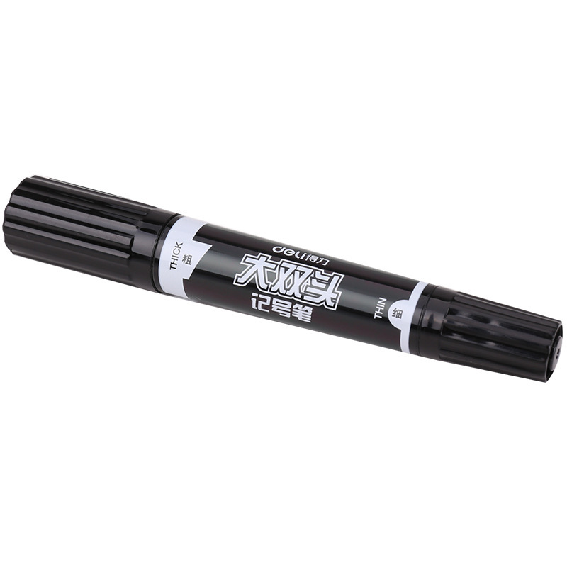 得力  S555大雙頭記號筆 勾線筆 擦不掉油性馬克筆 辦公用品