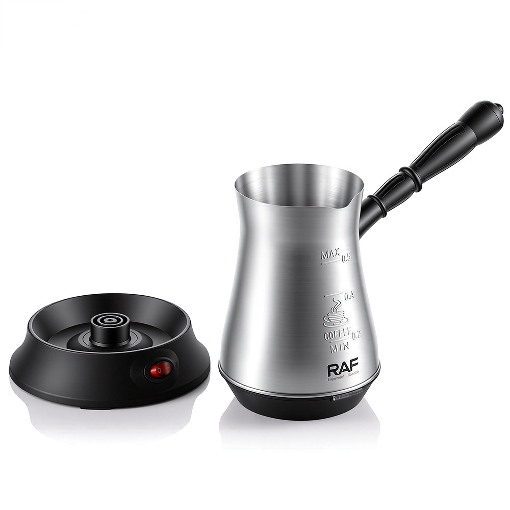 Cafetera Turca Eléctrica 500ml de Acero Inoxidable con Mango image 3