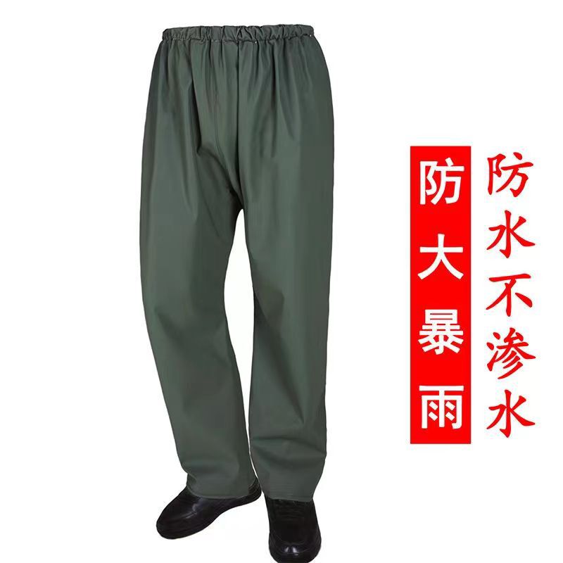 Wholesale lower body single rainstorm rain pants waterproof work take-out site rain pants thickened breathable waterproof pants