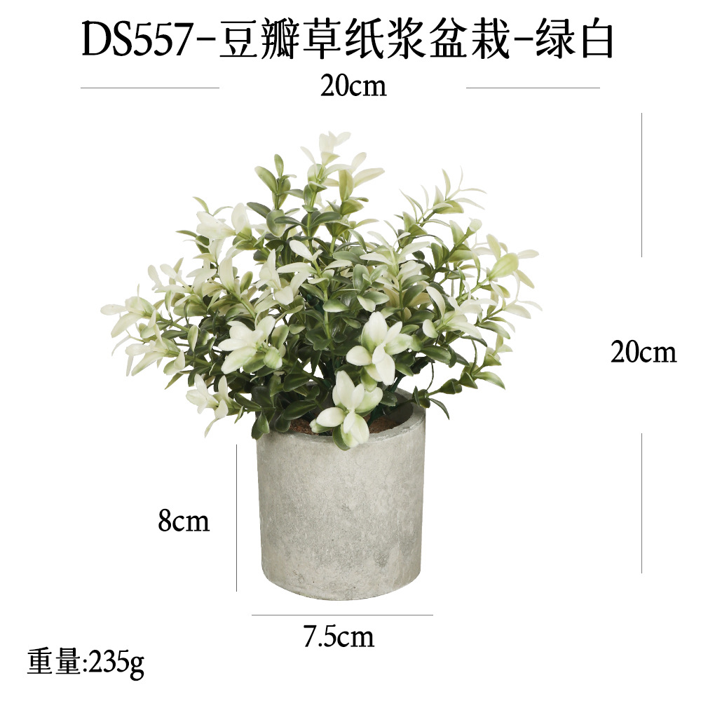 Más de 240 combinaciones populares de macetas con plantas verdes artificiales, decoraciones para el hogar, flores artificiales, bonsáis cilíndricos de pulpa de papel.