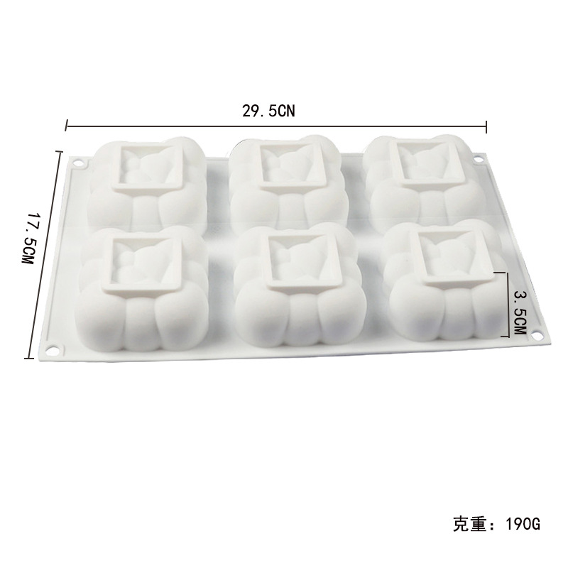 6-piece Xiangyun mousse pastel molde francés postre chocolate molde DIY nube hogar silicona herramientas para hornear