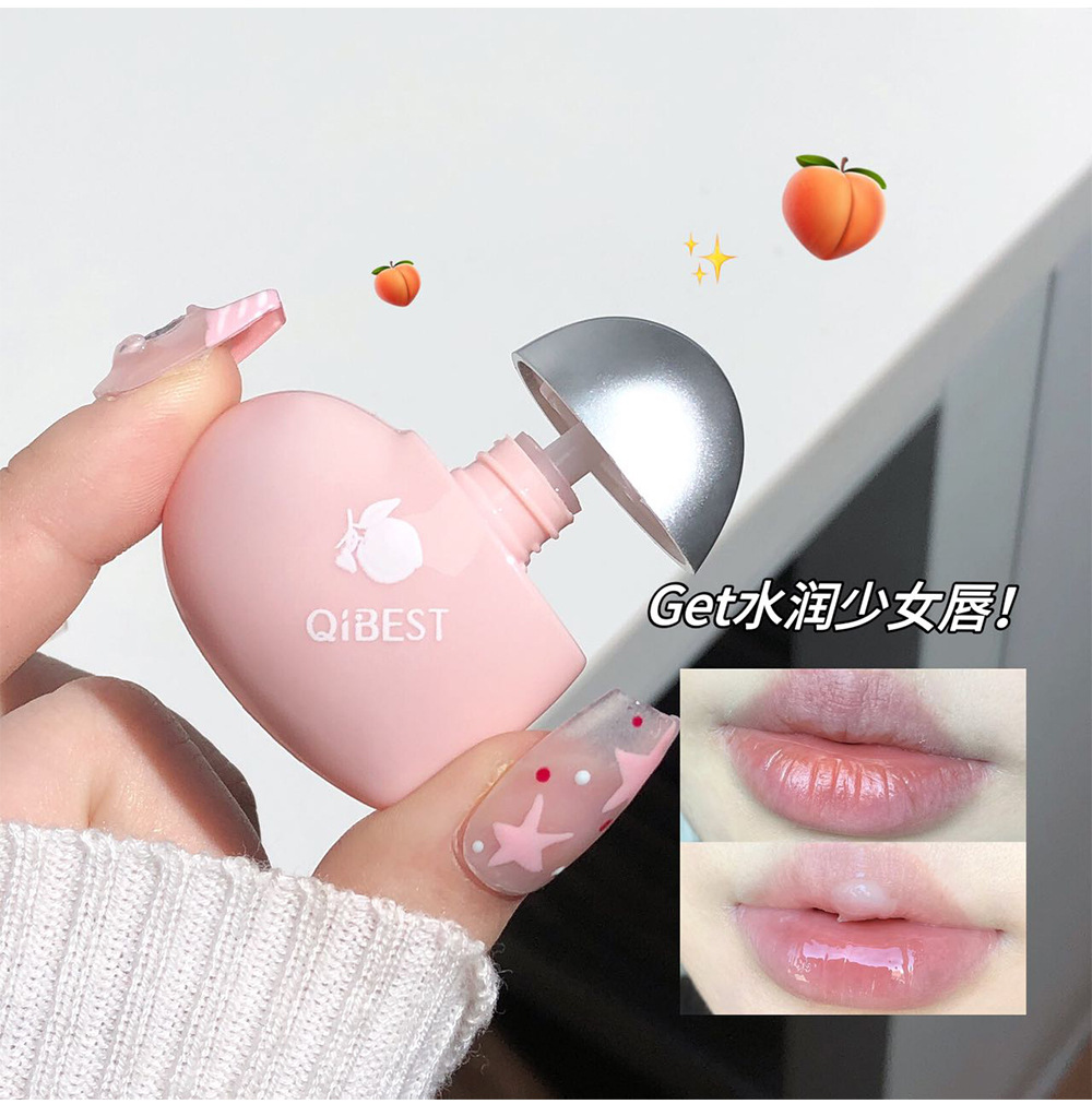 Cross-border foreign trade Love Jam Lip Oil three-color moisturizing Cute pattern Dudu Lip gloss Glass lip wholesale and consignment undefined