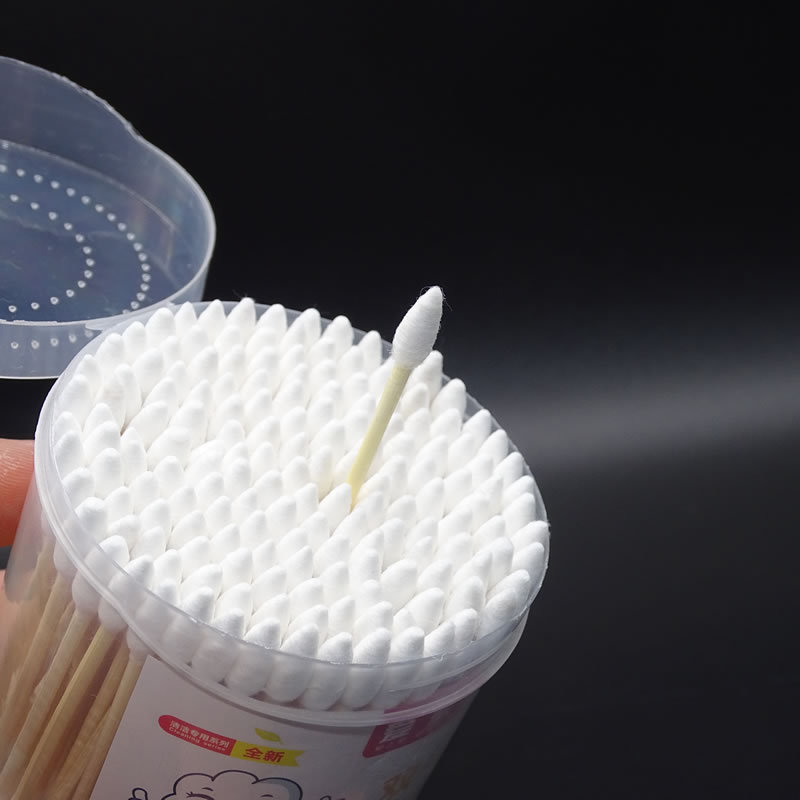 110 tampones de algodón caseros desechables de doble cabeza, supermercados, tienda de dos yuanes, tampones de algodón en barril al por mayor