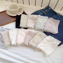 莫代尔裸感无痕少女内裤桑蚕丝底裆高弹蕾丝腰头中腰包臀三角裤女