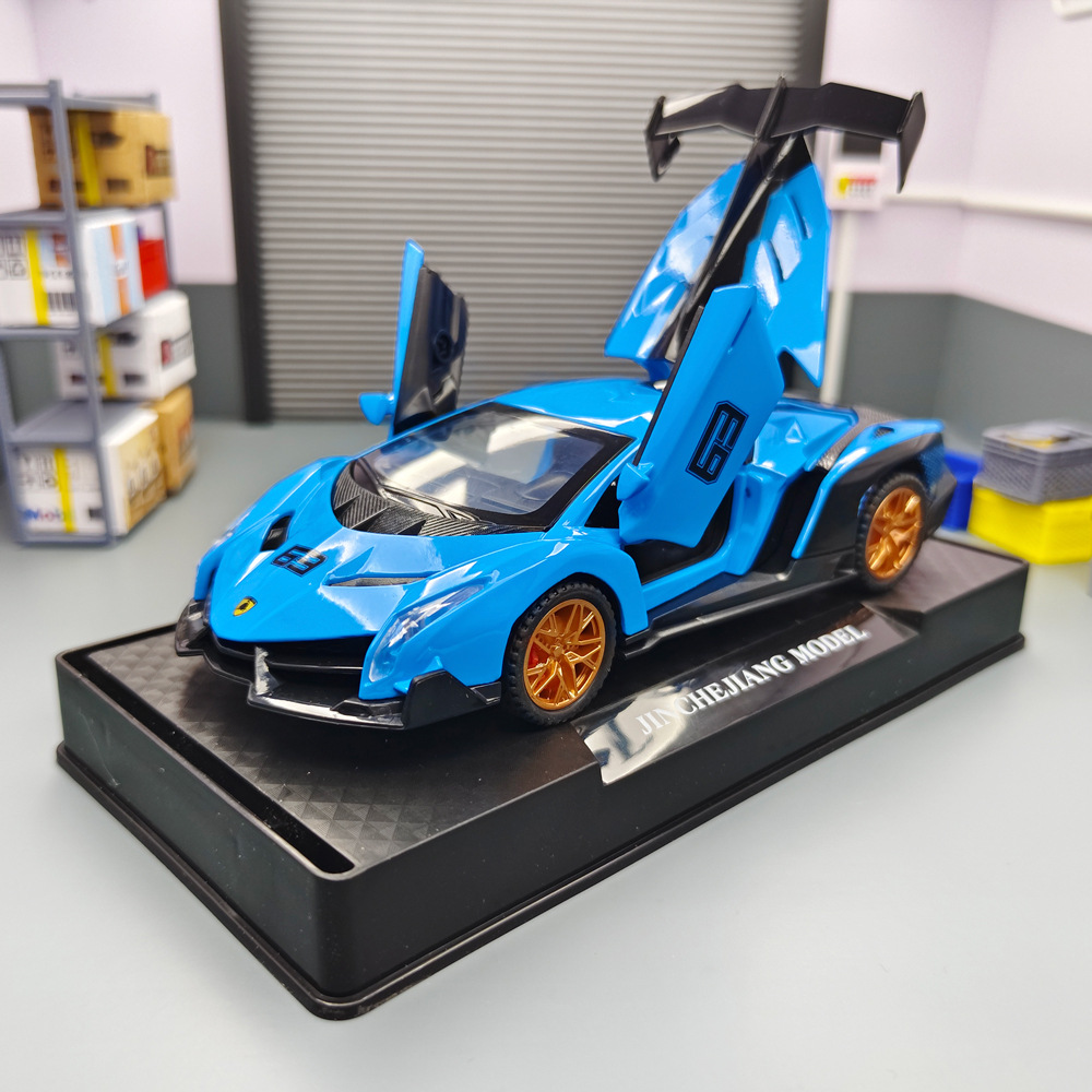 1/32 modelo de coche de aleación Lanbo y Kini Daniel modelo de coche de simulación coche deportivo Tire hacia atrás modelo de coche de juguete adornos