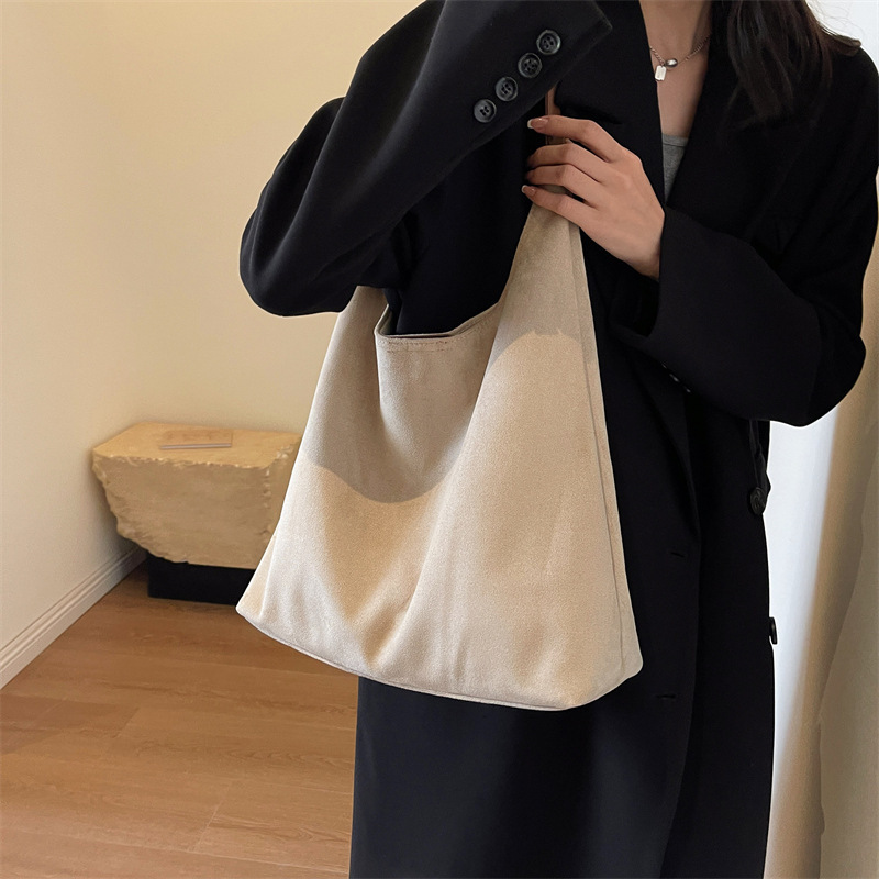 复古磨砂大包包女2025新款秋冬大容量单肩包高级感上班通勤托特包|undefined
