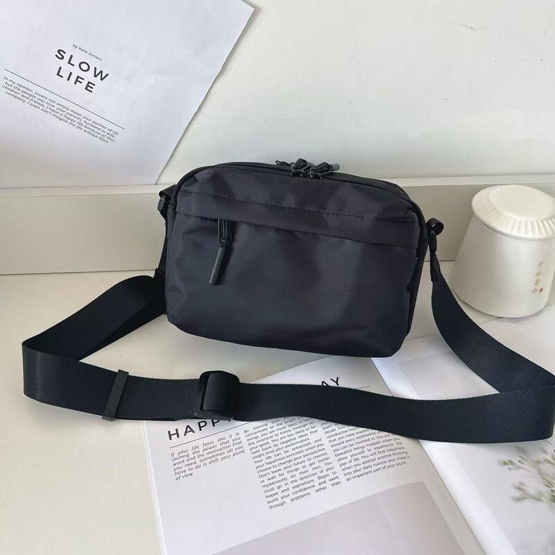 Japanese-Style Waterproof Oxford Cloth Black Small Square Bag New Lightweight Casual Multi-Pocket Crossbody Bag Unisex Phone Shoulder Bag Japanese-Style Waterproof Oxford Cloth Black Small Square Bag New Lightweight Casual Multi-Pocket Crossbody Bag Unisex Phone Shoulder Bag